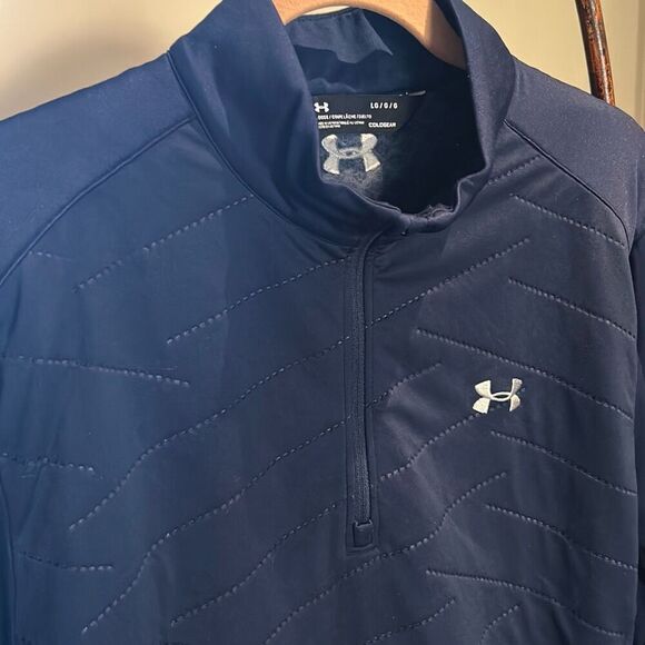 UNDER AMOUR Navy Quarter Zip Top - Picture 4 of 6